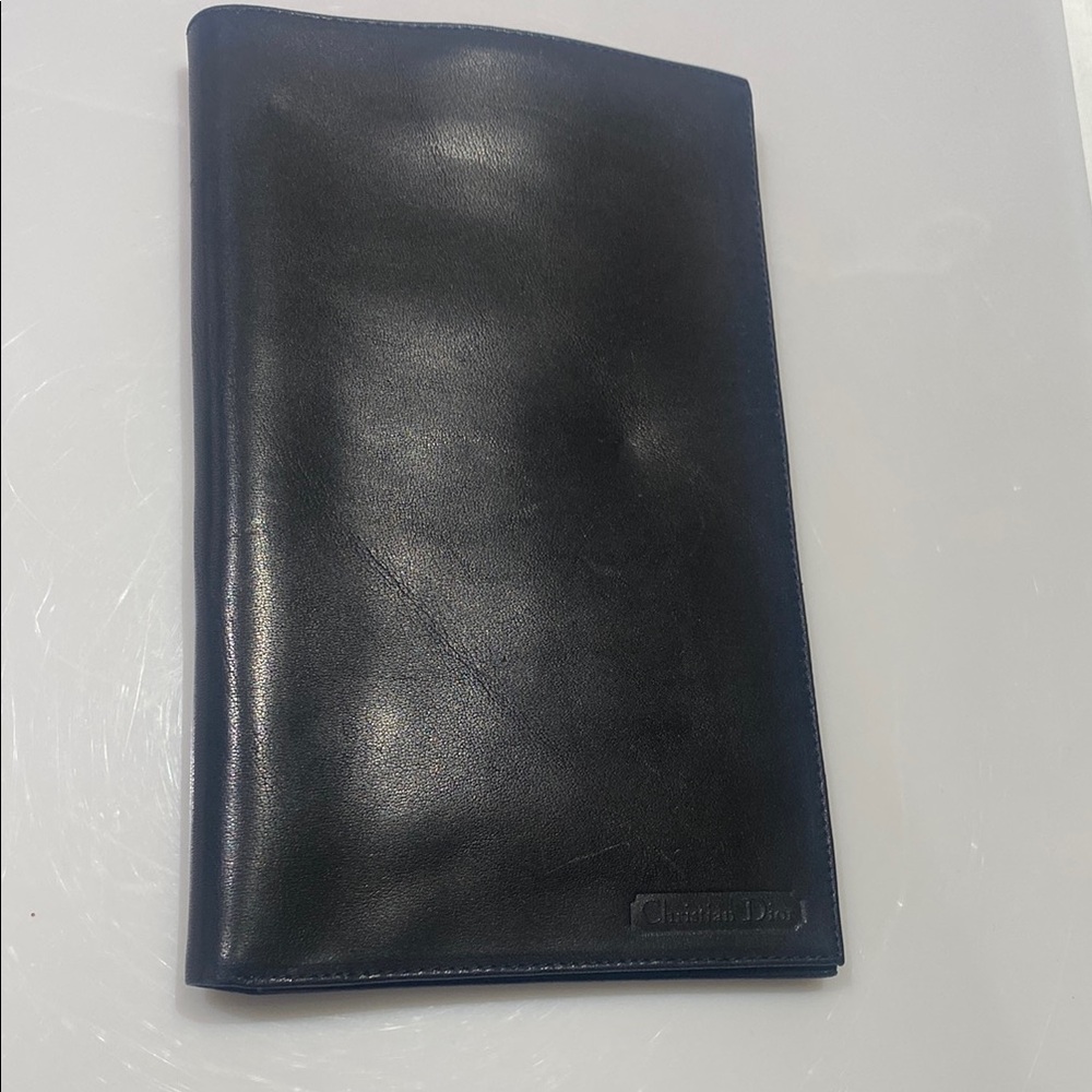 Dior Black Leather Document Holder